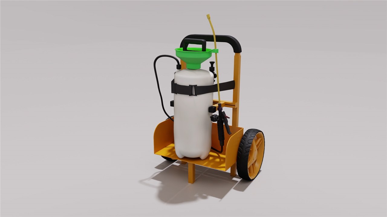 Helping Hand Spray Caddy folded for compact storage